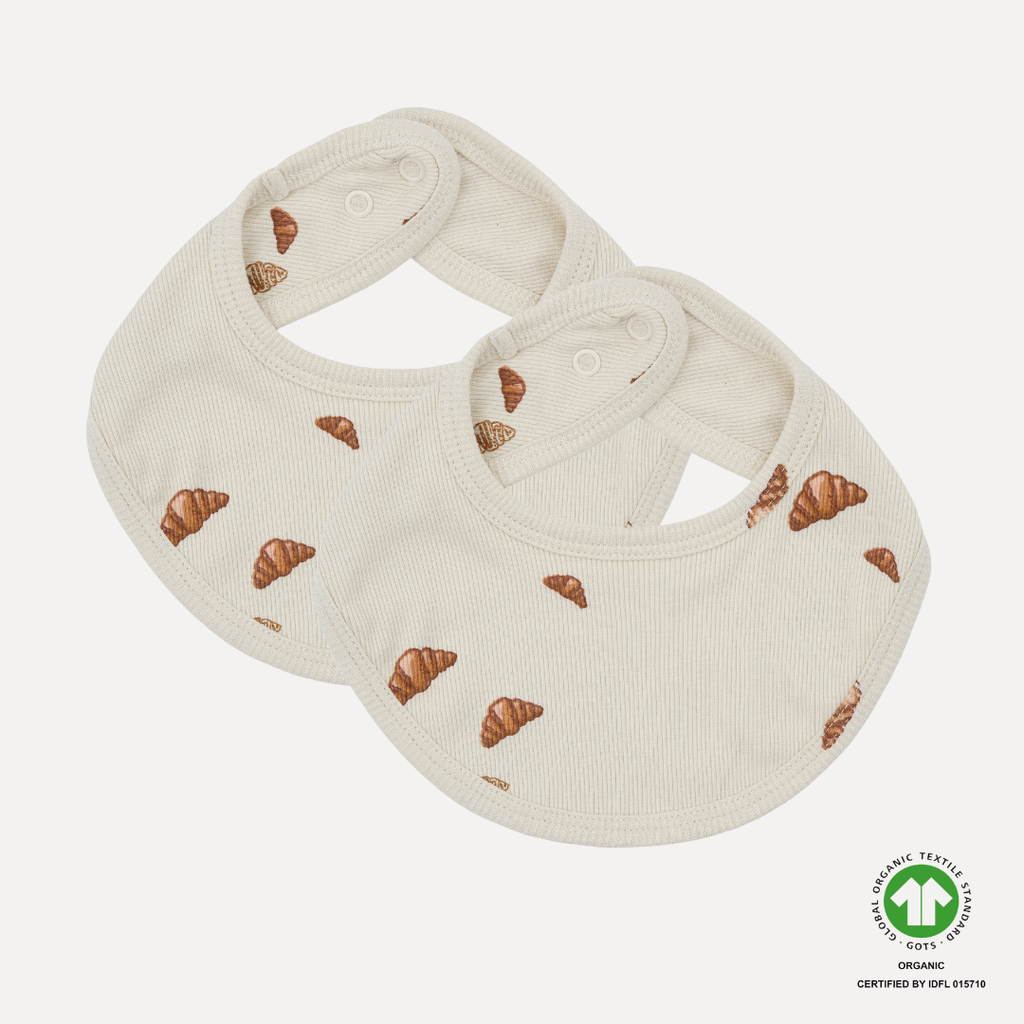 KUTTER bib, 2 pak - Croissant mini print