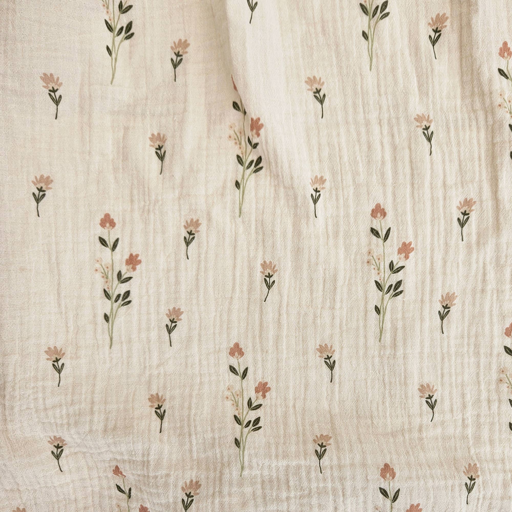 Økologisk baby krøllet muslin‑tæppe Nostalgia 120 x 120 cm