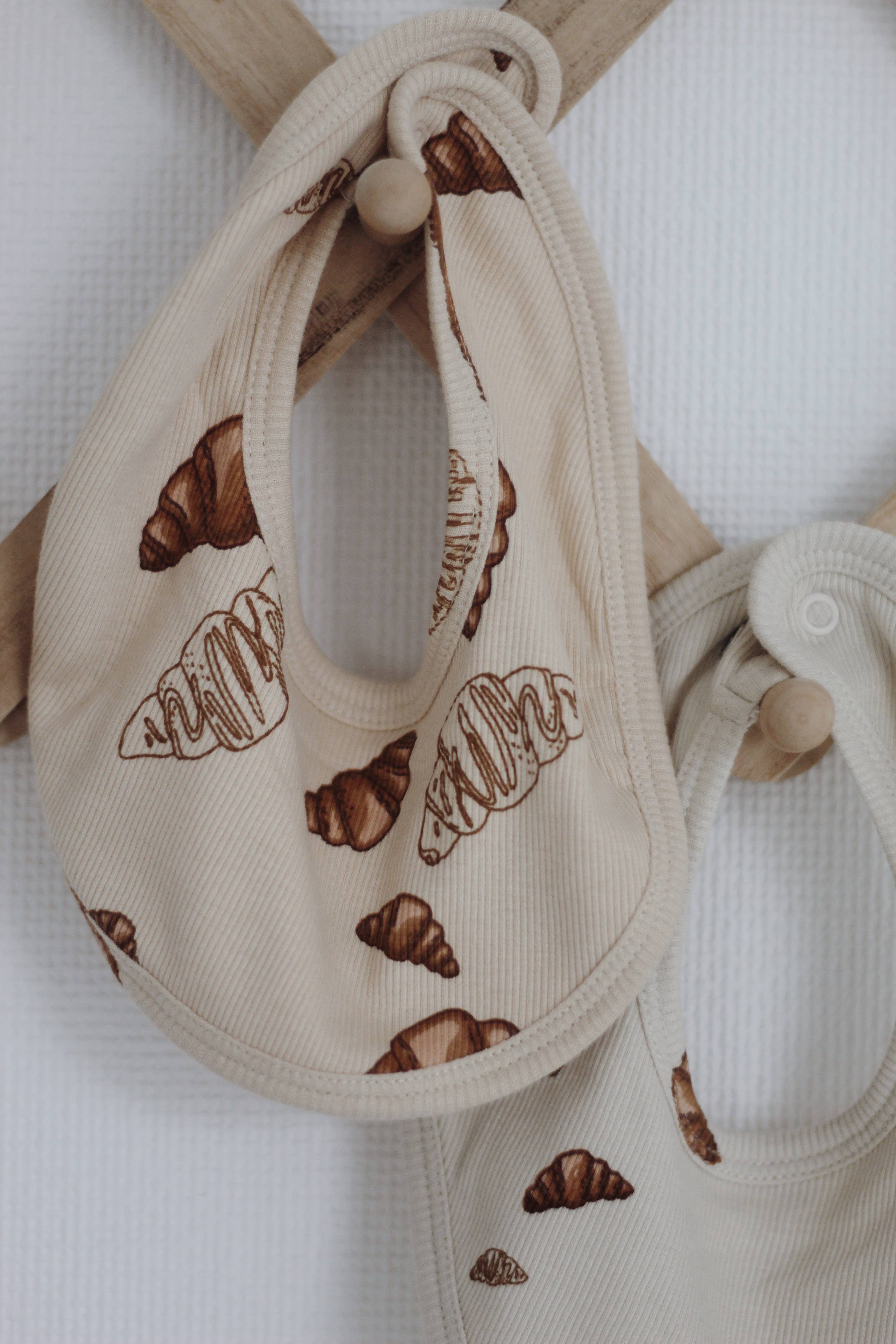KUTTER bib, 2 pak - Croissant mini print