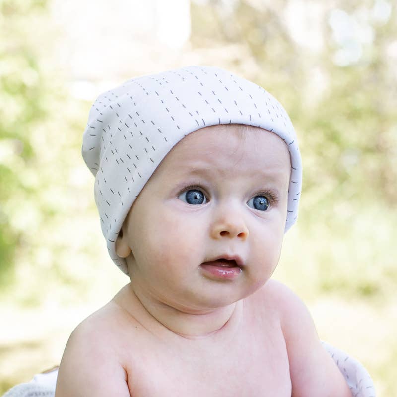 Økologisk babyhat White Line Premature